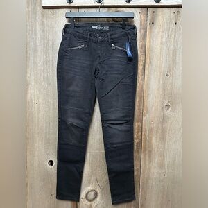 Old Navy Low Rise Rockstar Moto Skinny Jeans in Black Size 4 Regular